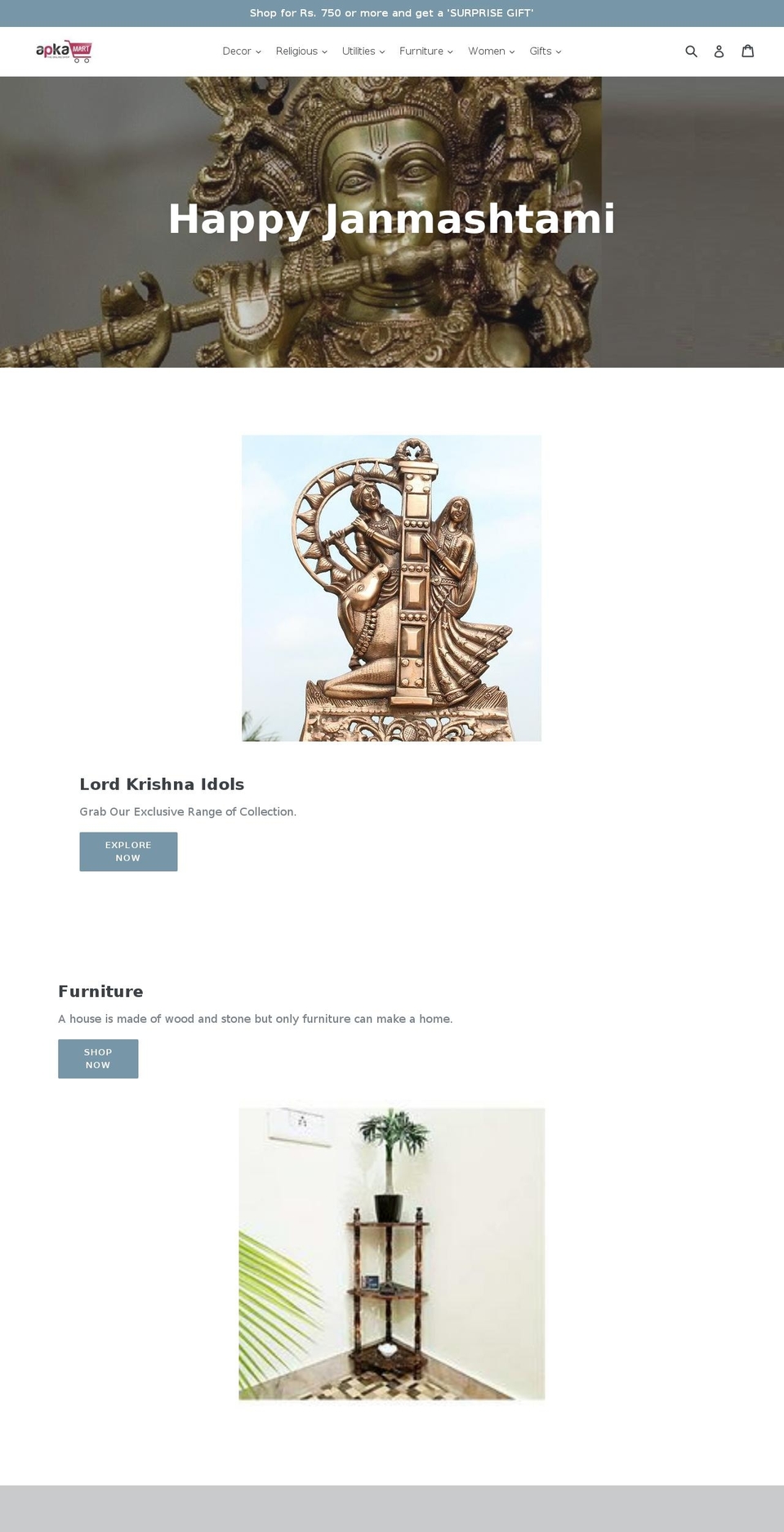 aapkamart.com — Shopify storefront screenshot