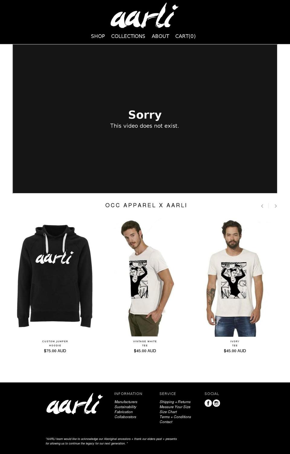 aarlifashion.com shopify website screenshot