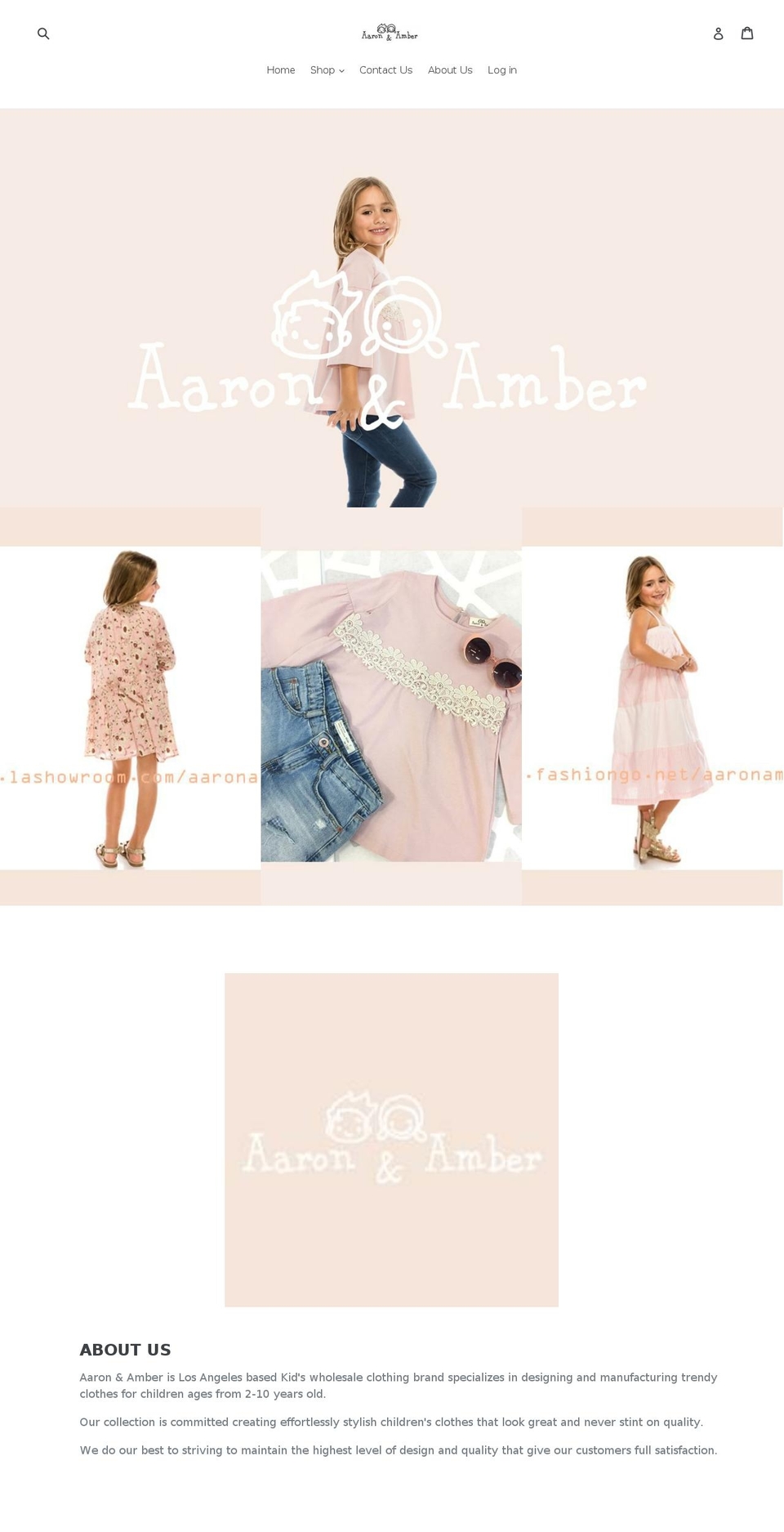 aaronamber.com — Shopify storefront screenshot