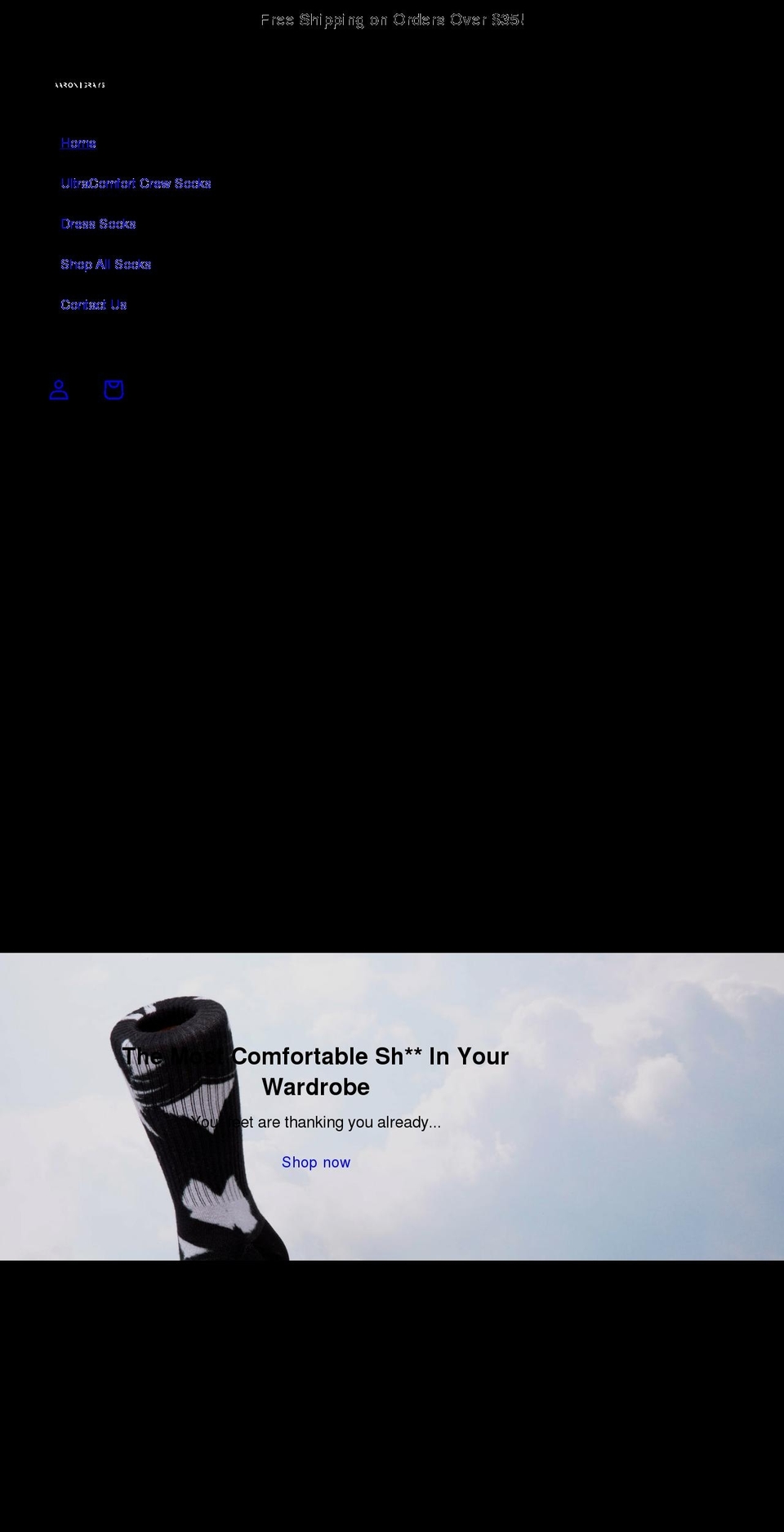 aarongrays.com shopify website screenshot