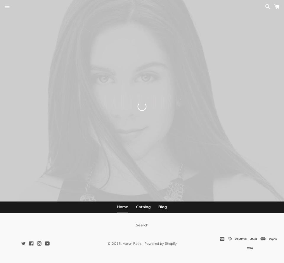 aarynrosemerch.com shopify website screenshot