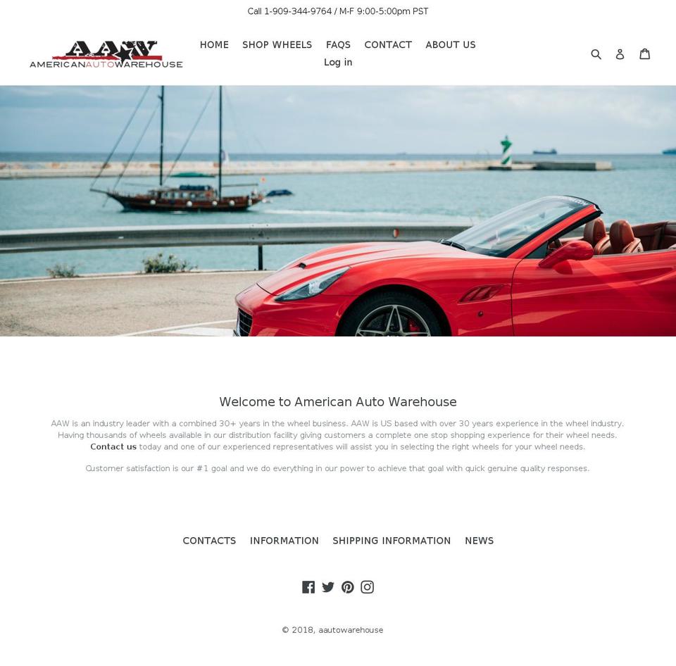 aautowarehouse.com — Shopify storefront screenshot