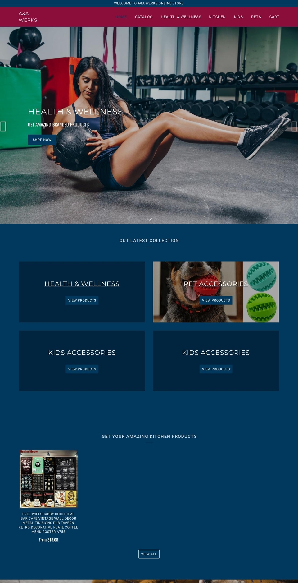 aawerks.com shopify website screenshot