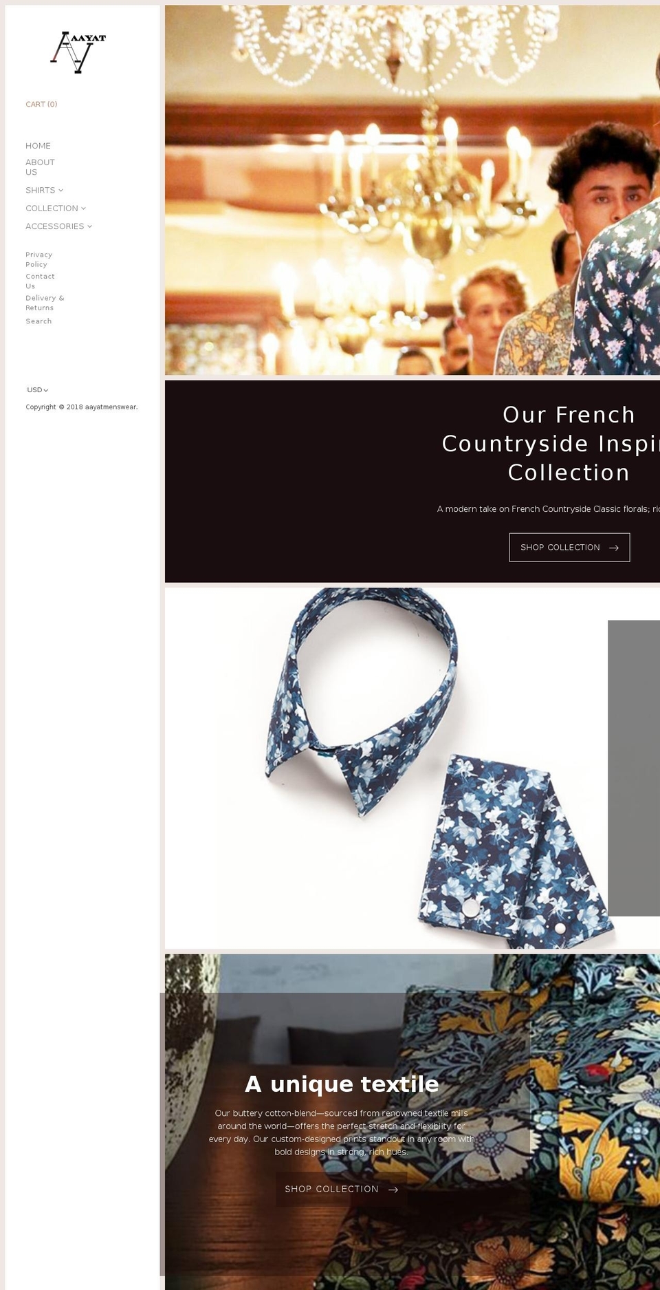 aayatmenswear.com — Shopify storefront screenshot