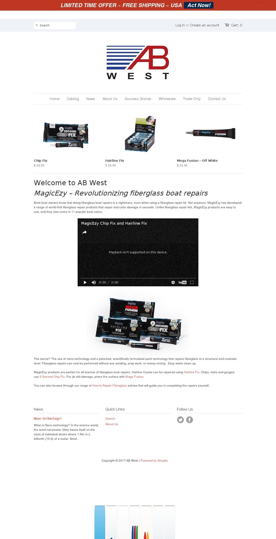 ab-west.com shopify website screenshot