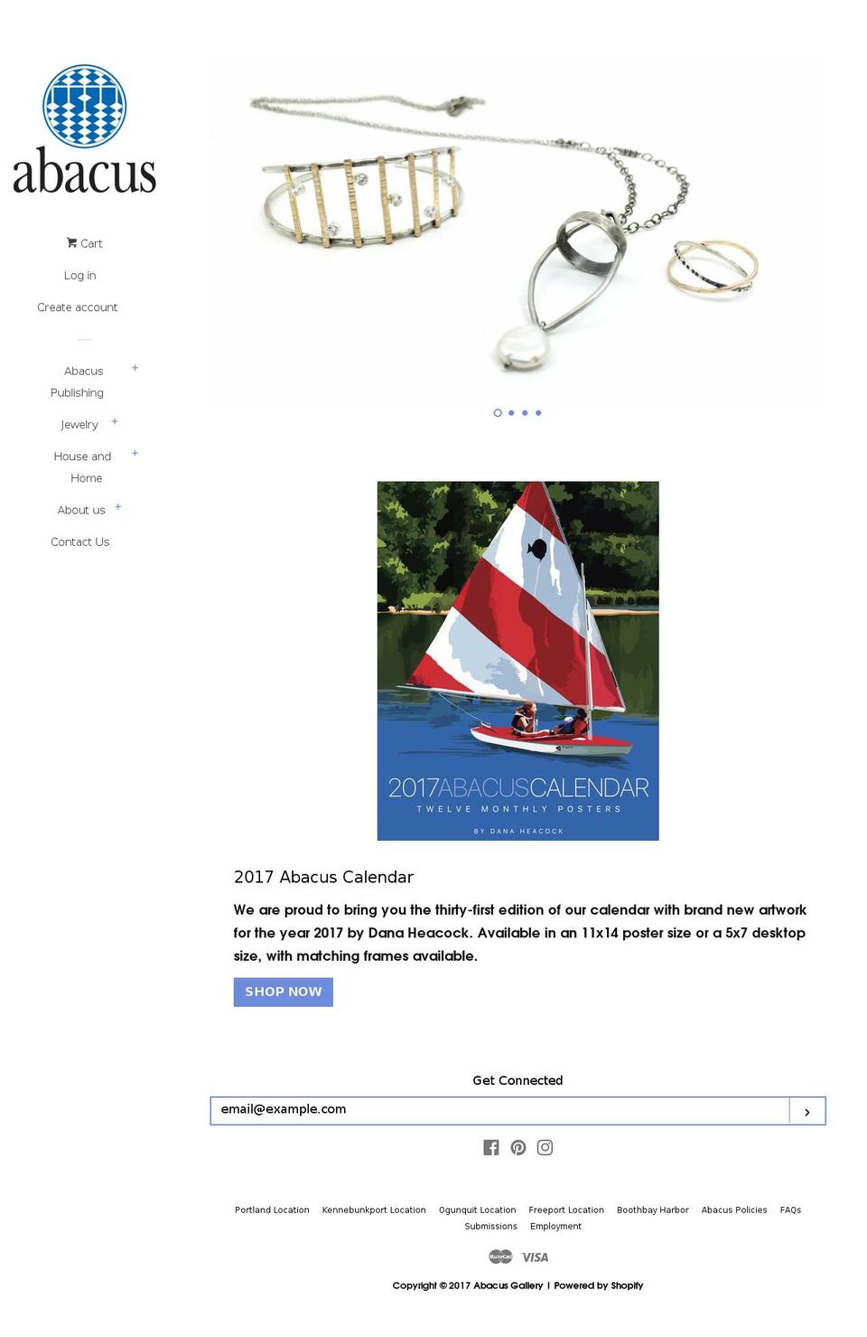 abacusgallery.com shopify website screenshot