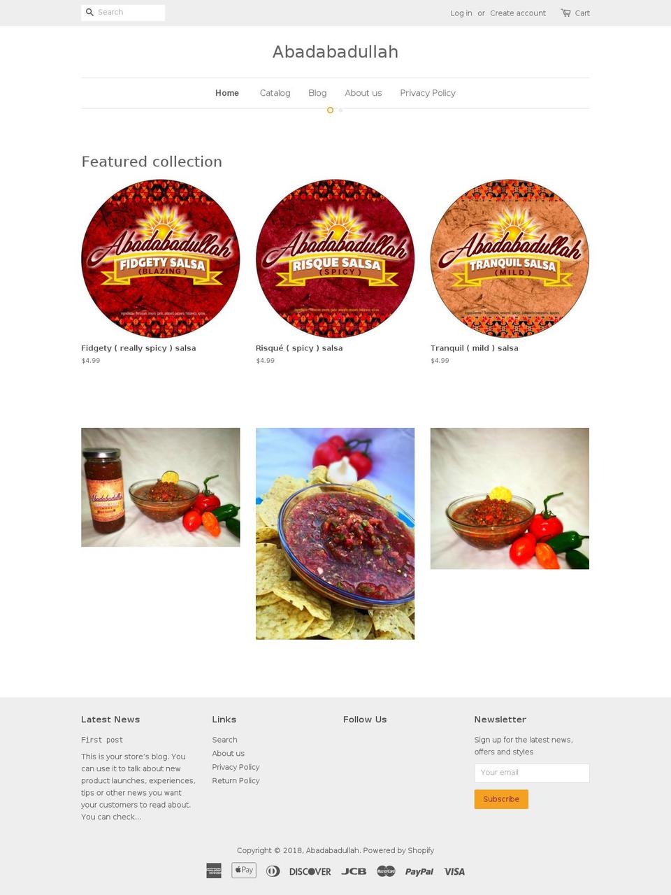 abadabadullah.com shopify website screenshot