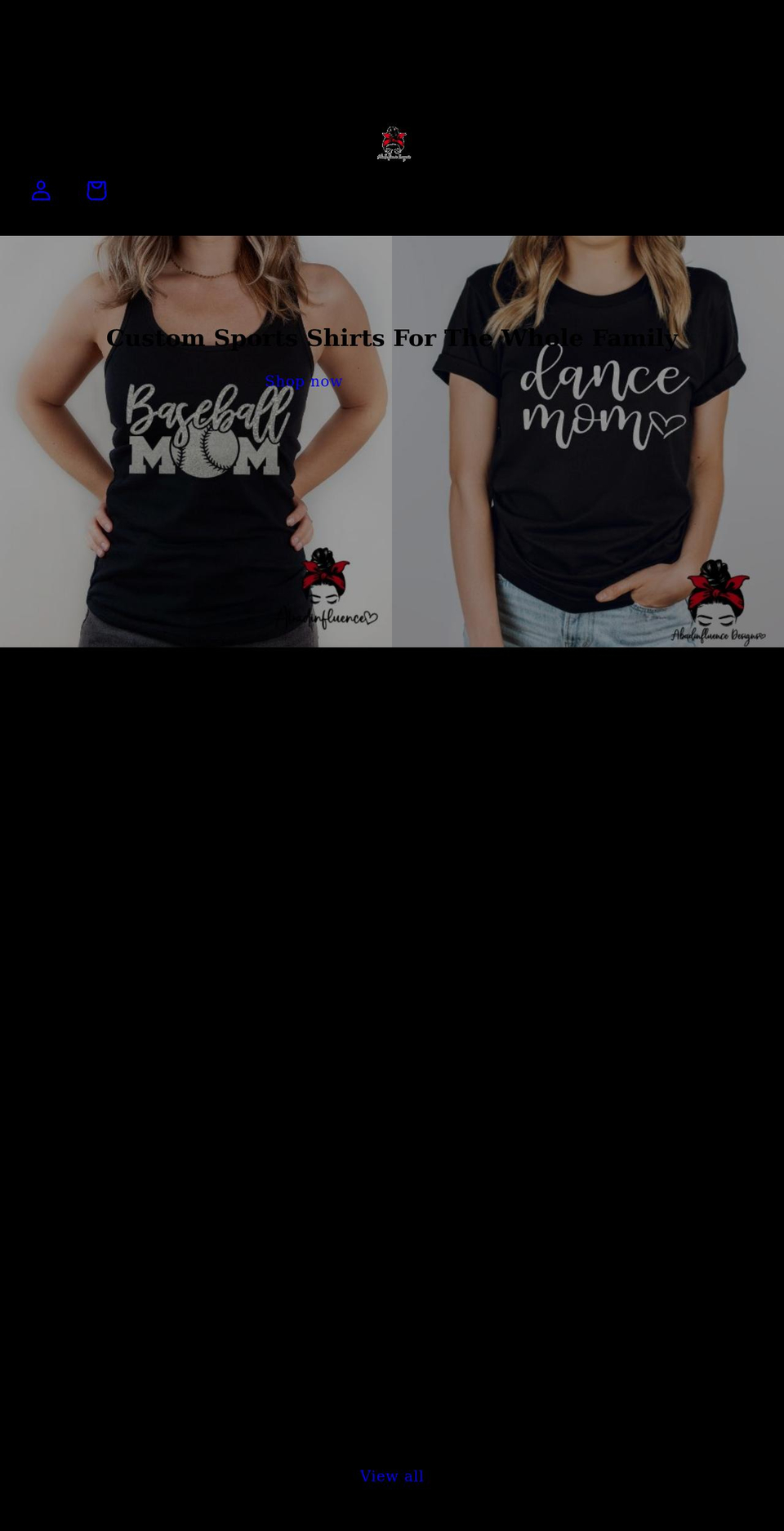 abadinfluence.com shopify website screenshot