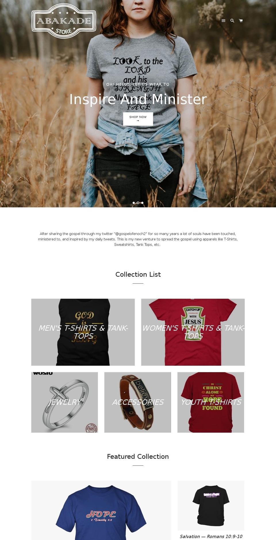 abakadestore.com — Shopify storefront screenshot