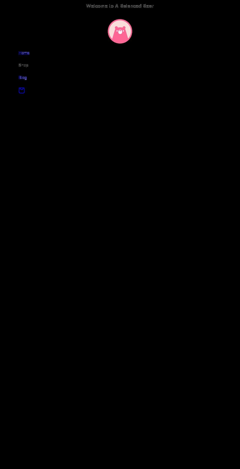 abalancedbear.com shopify website screenshot