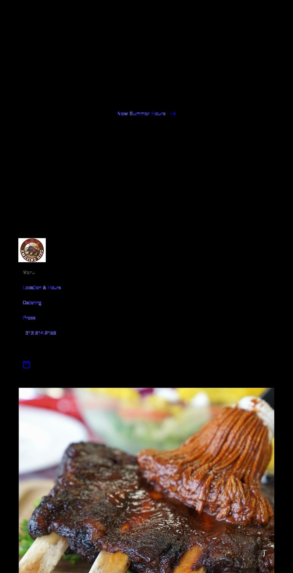 abamazingribs.com shopify website screenshot