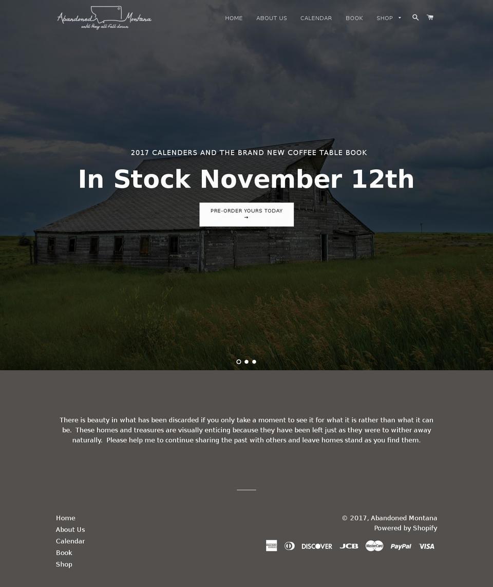 abandonedmt.com shopify website screenshot