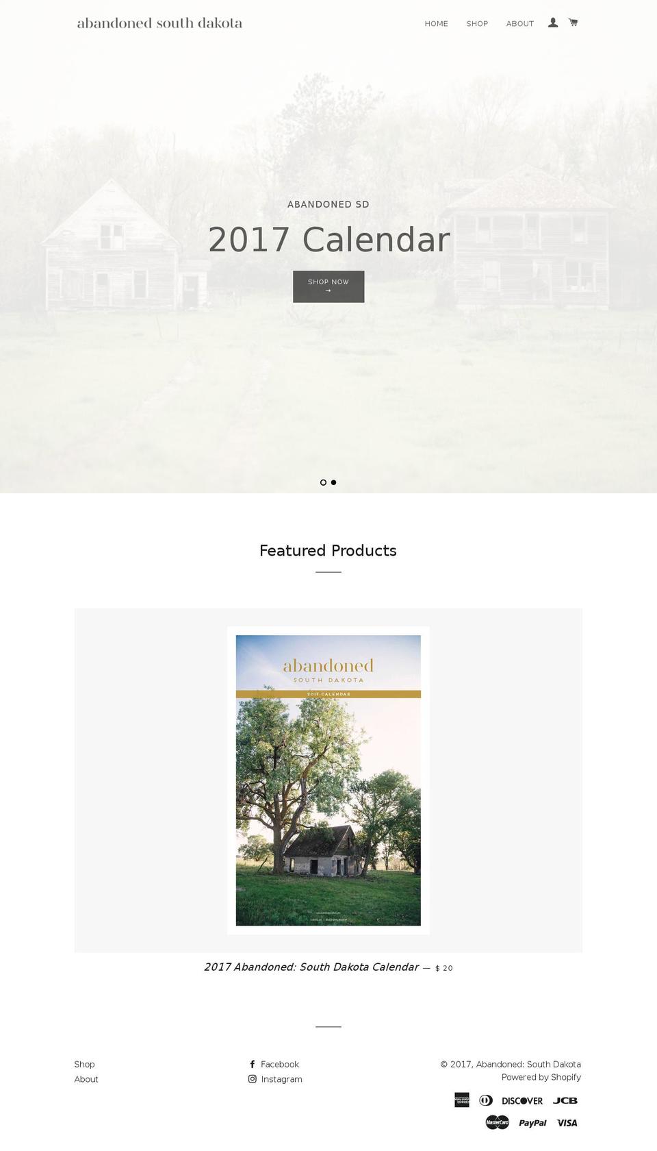 abandonedsd.com shopify website screenshot