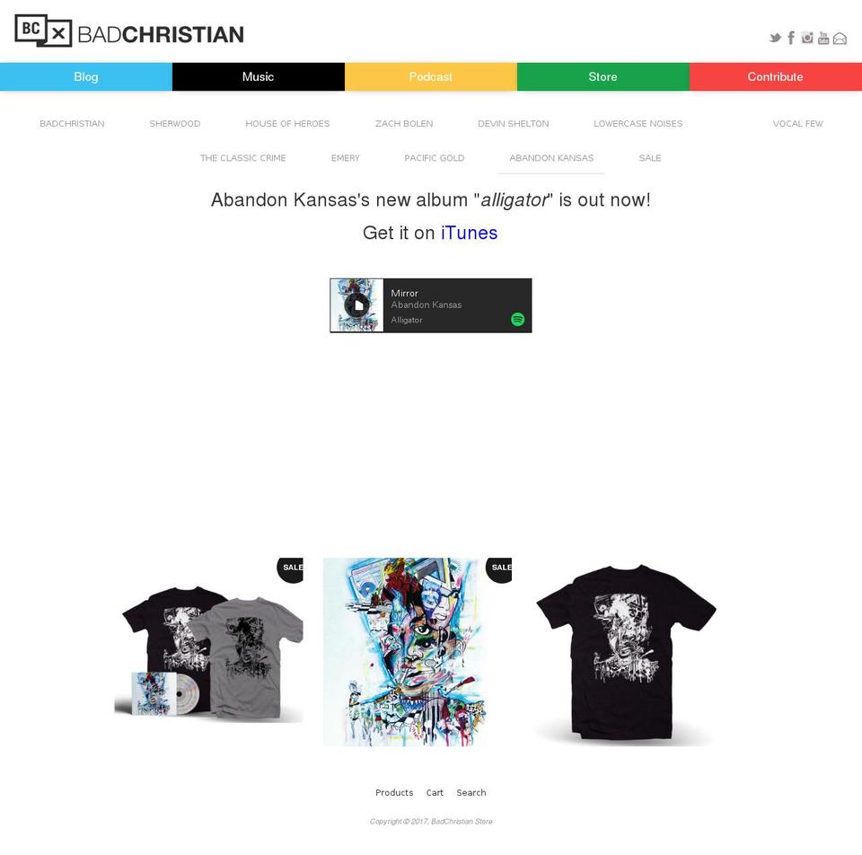 abandonkansaslovesyou.com shopify website screenshot
