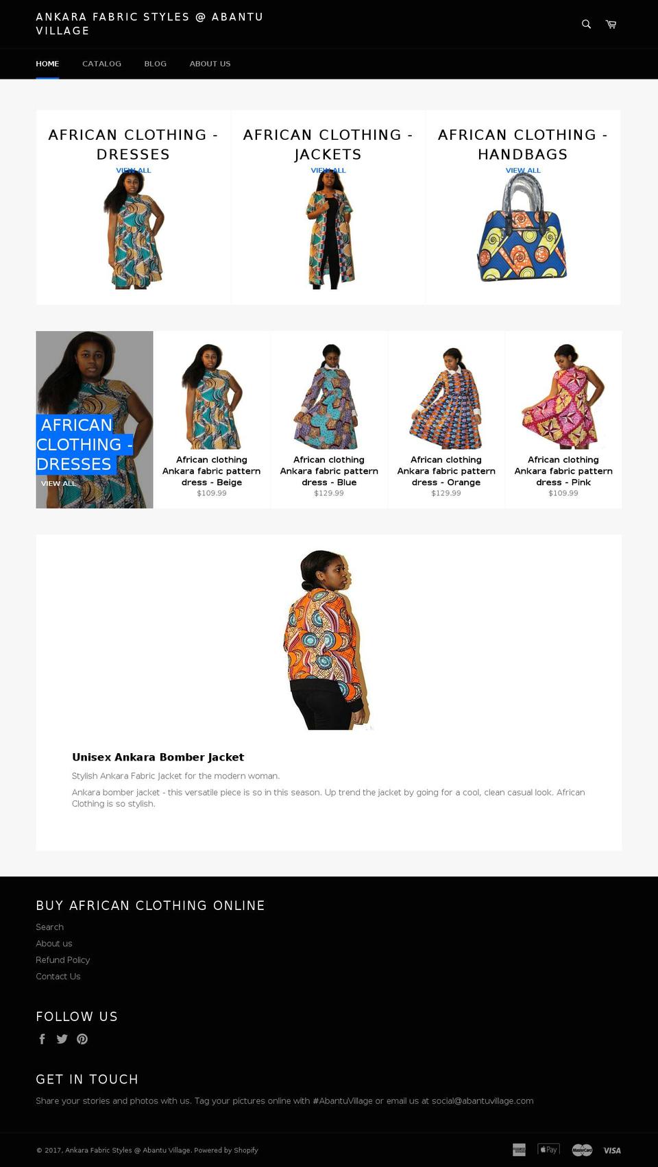 abantuvillage.com shopify website screenshot