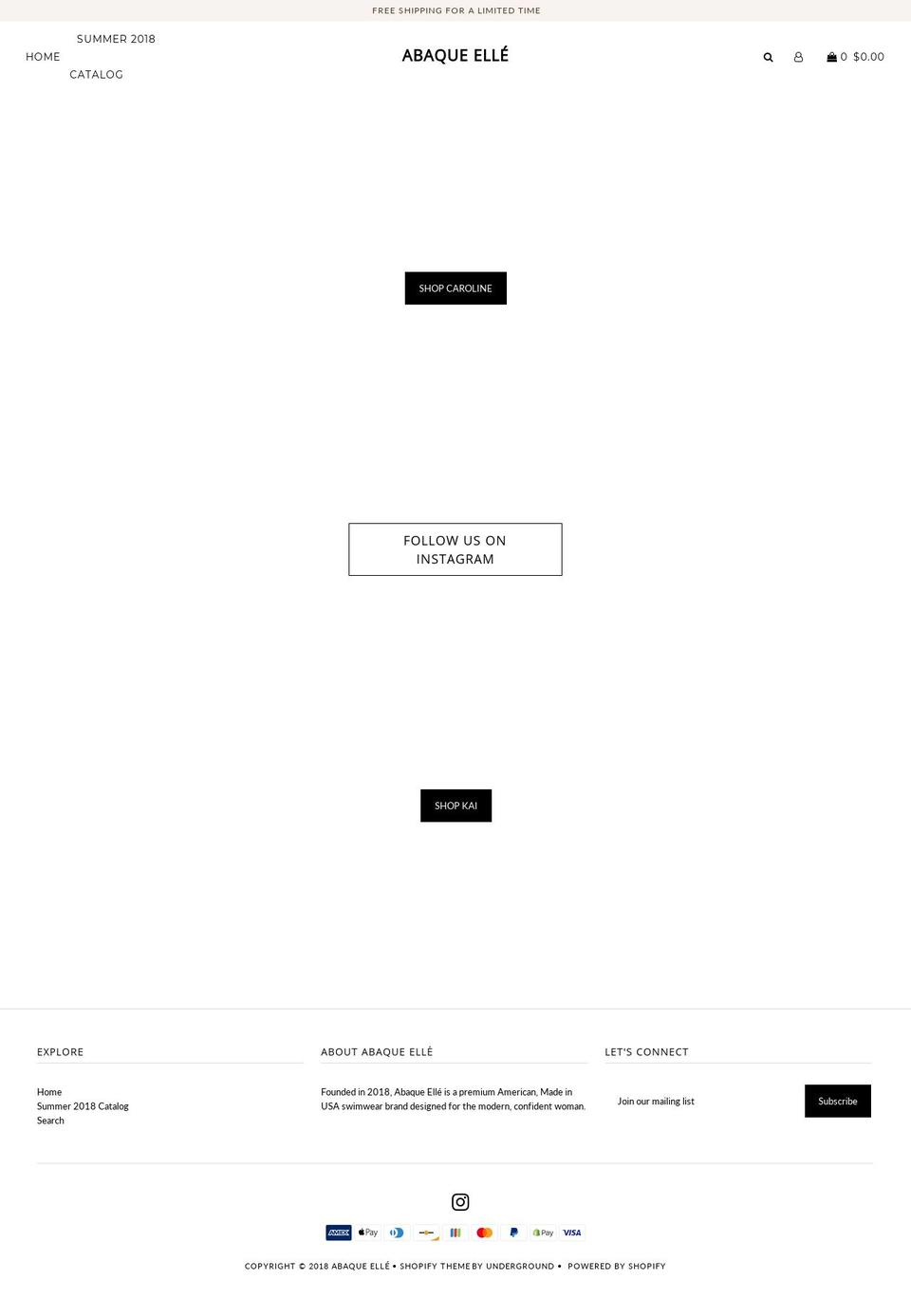 abaqueelle.com — Shopify storefront screenshot