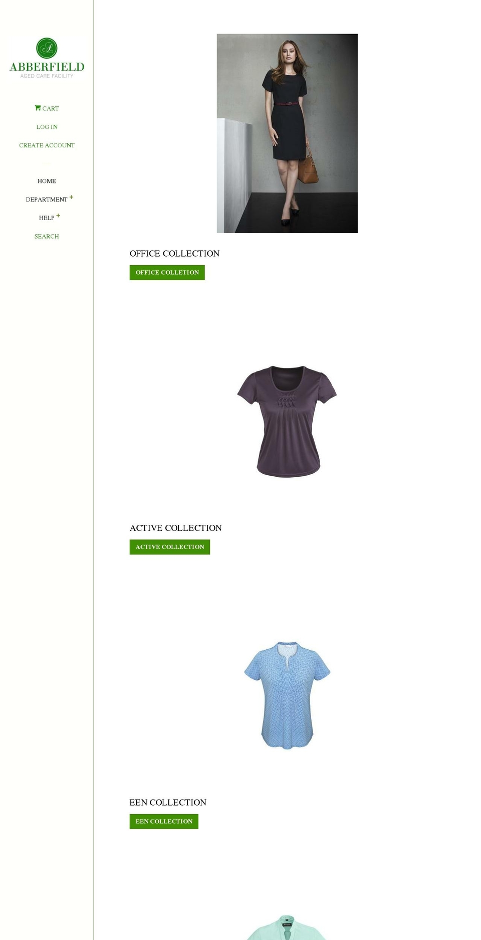 abberfielduniform.com shopify website screenshot