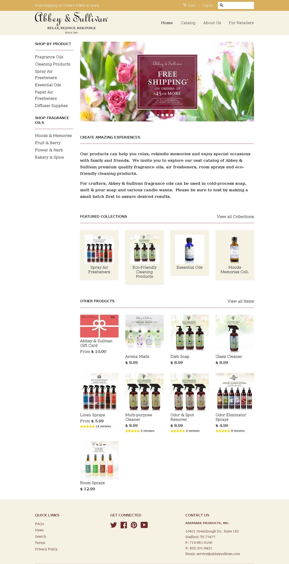 abbeyandsullivan.com — Shopify storefront screenshot