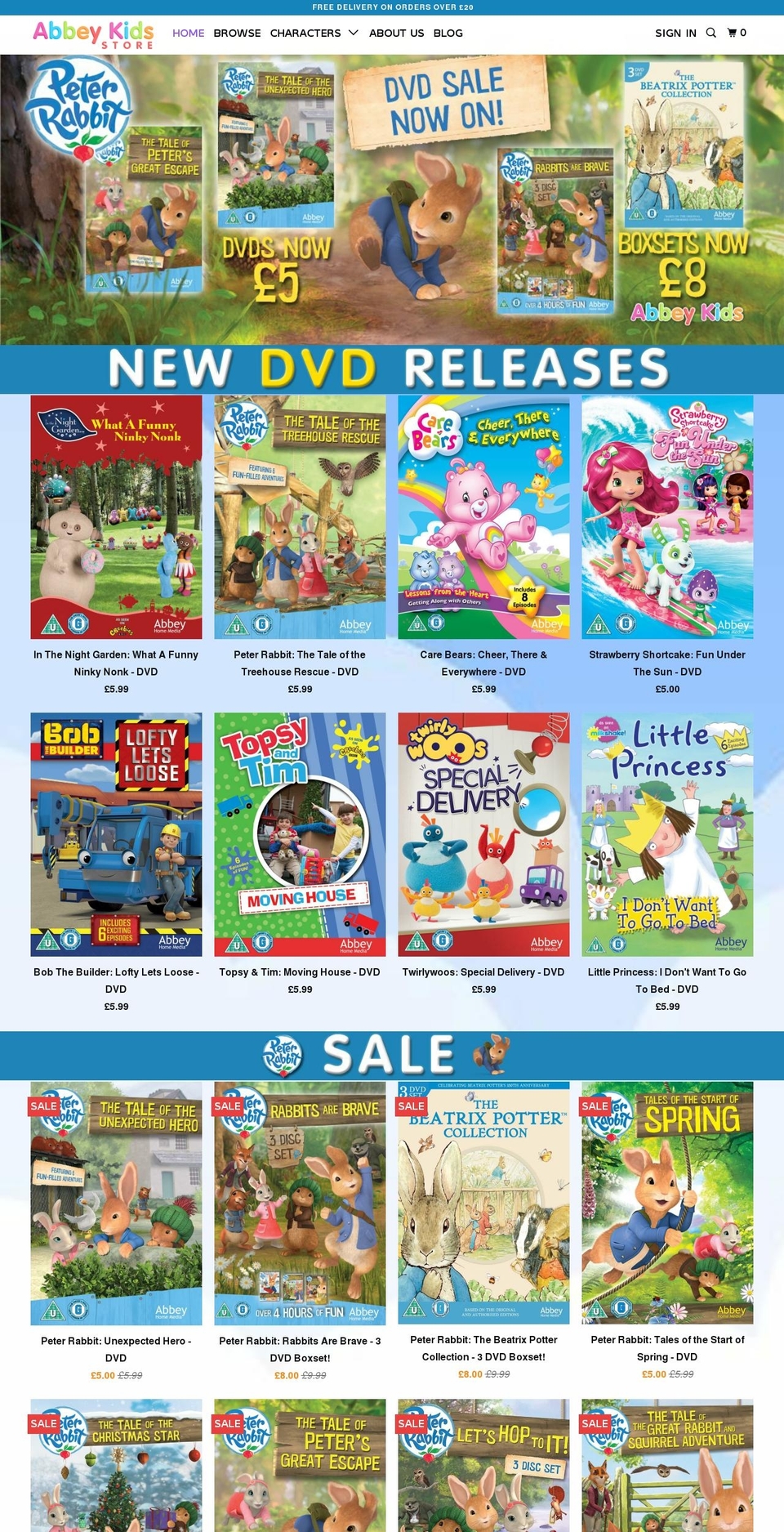 abbeykids.com — Shopify storefront screenshot