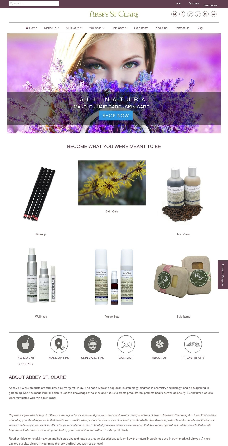 abbeystclare.com shopify website screenshot