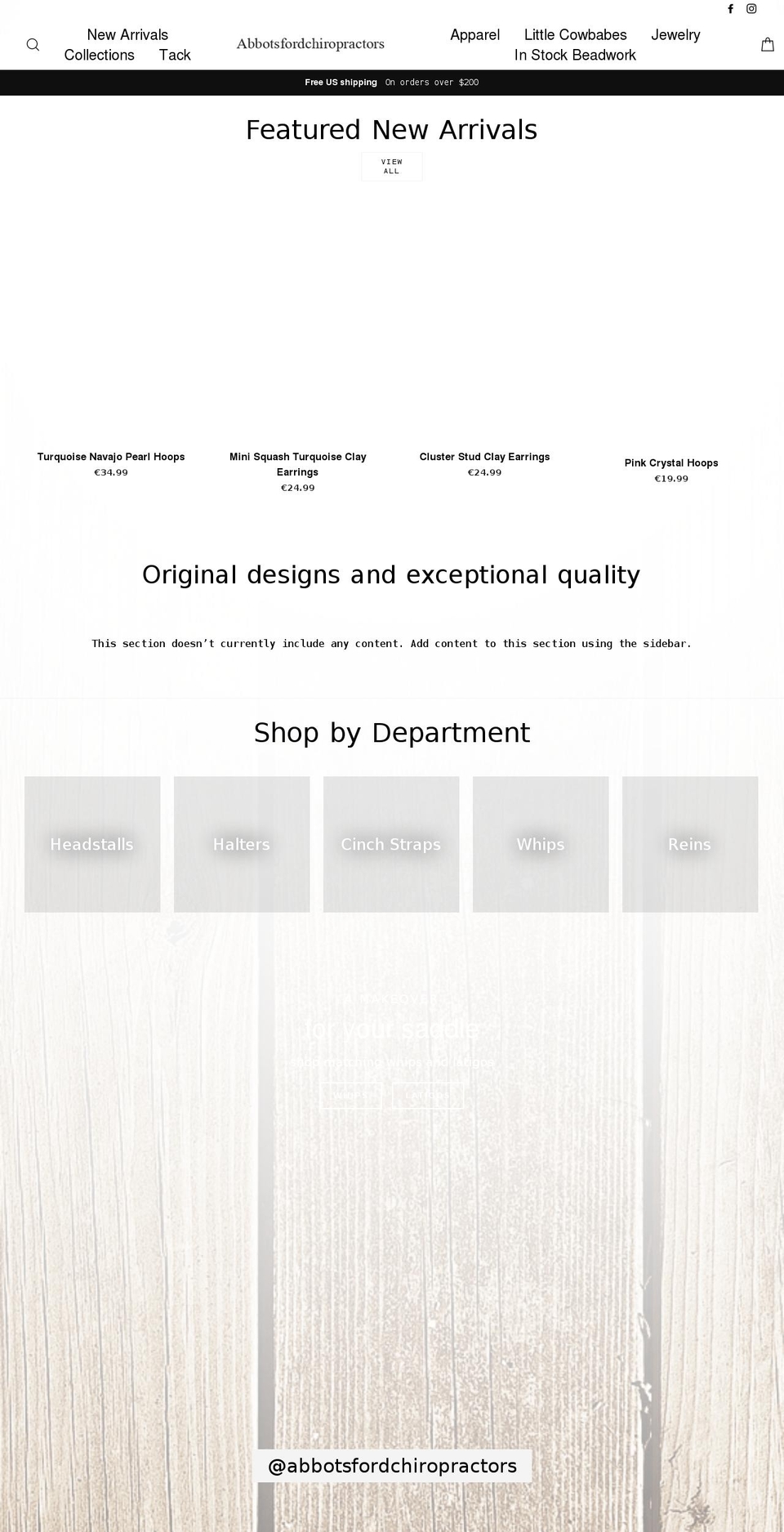 custom  with Installments message Shopify theme site example abbotsfordchiropractors.com