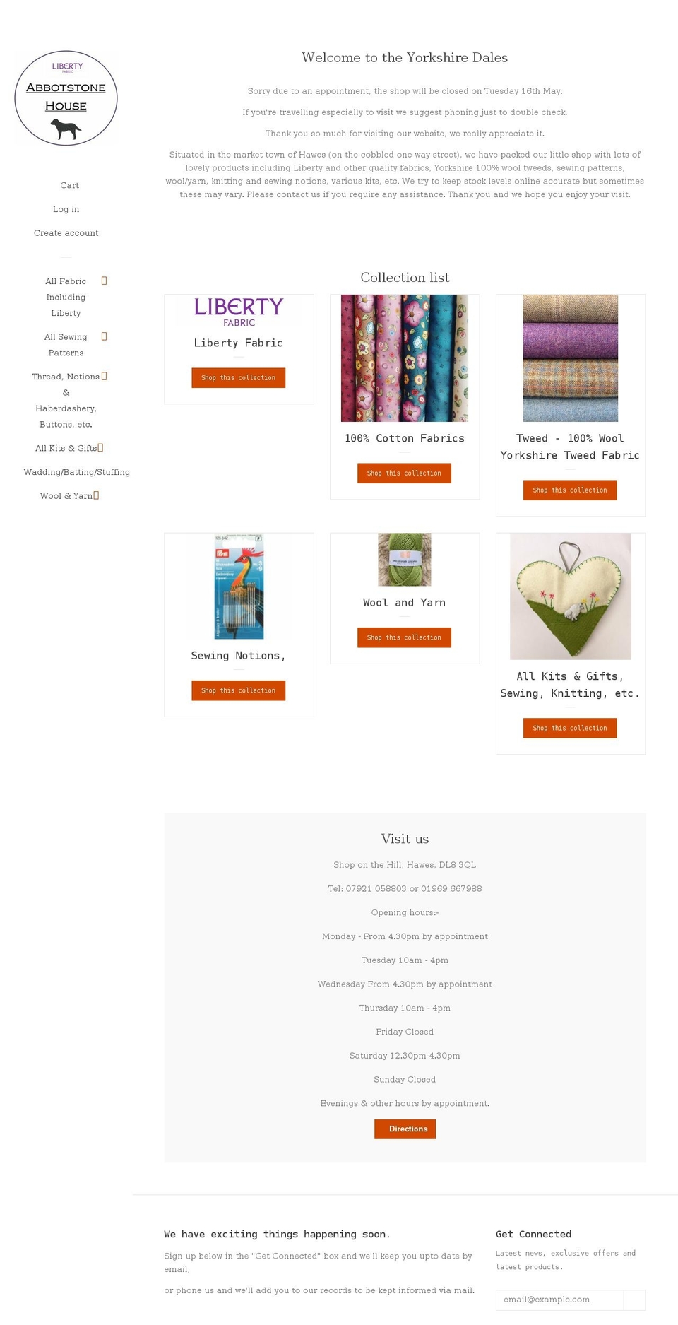 abbotstonehouse.com shopify website screenshot