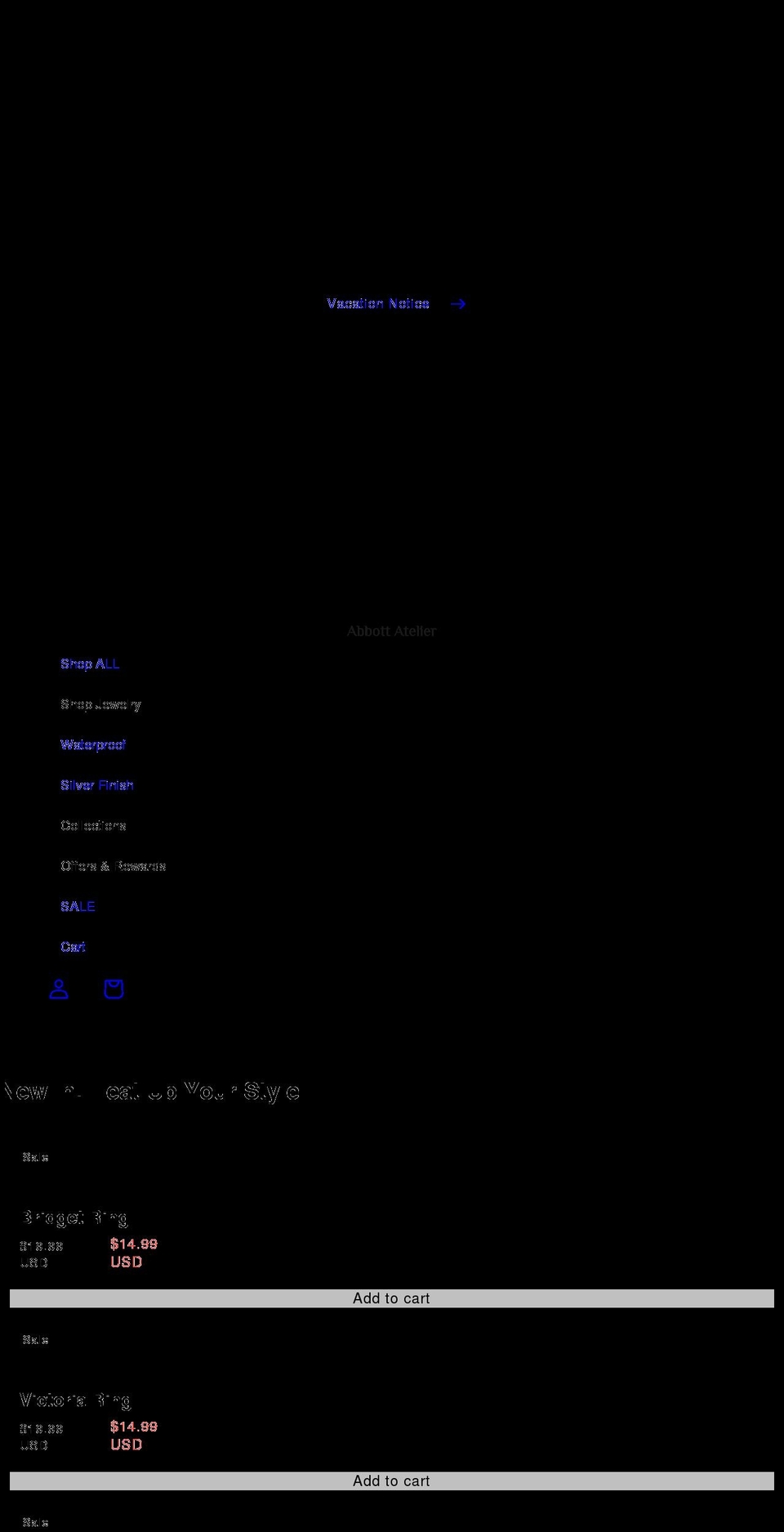 abbottatelier.com shopify website screenshot