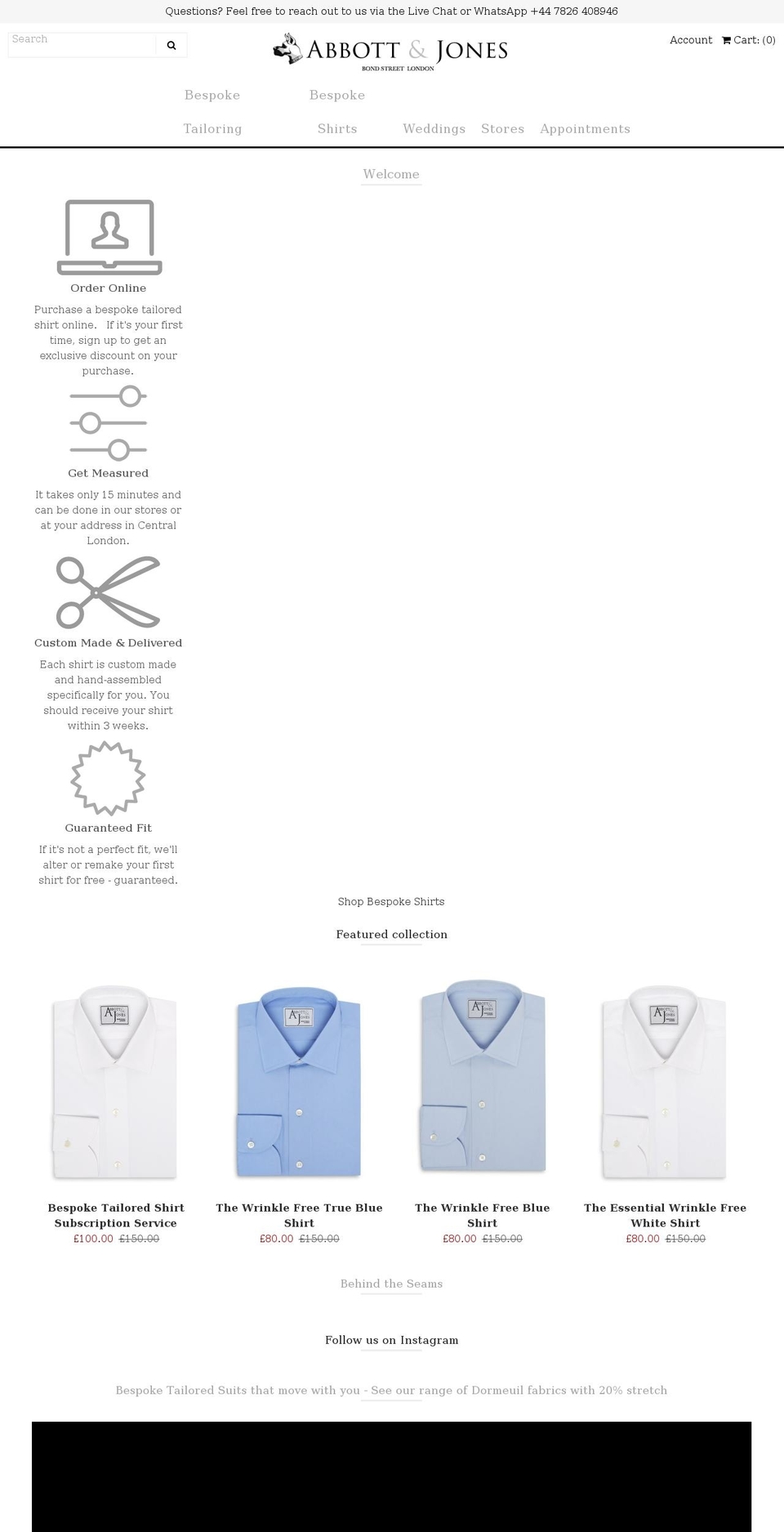 abbottjones.com — Shopify storefront screenshot