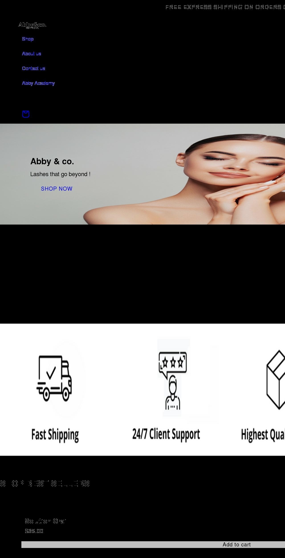 abbyandco.com shopify website screenshot