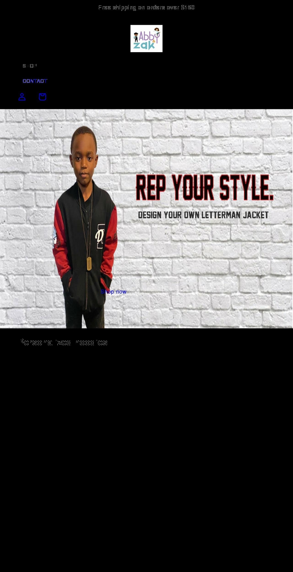 abbyandzak.com shopify website screenshot