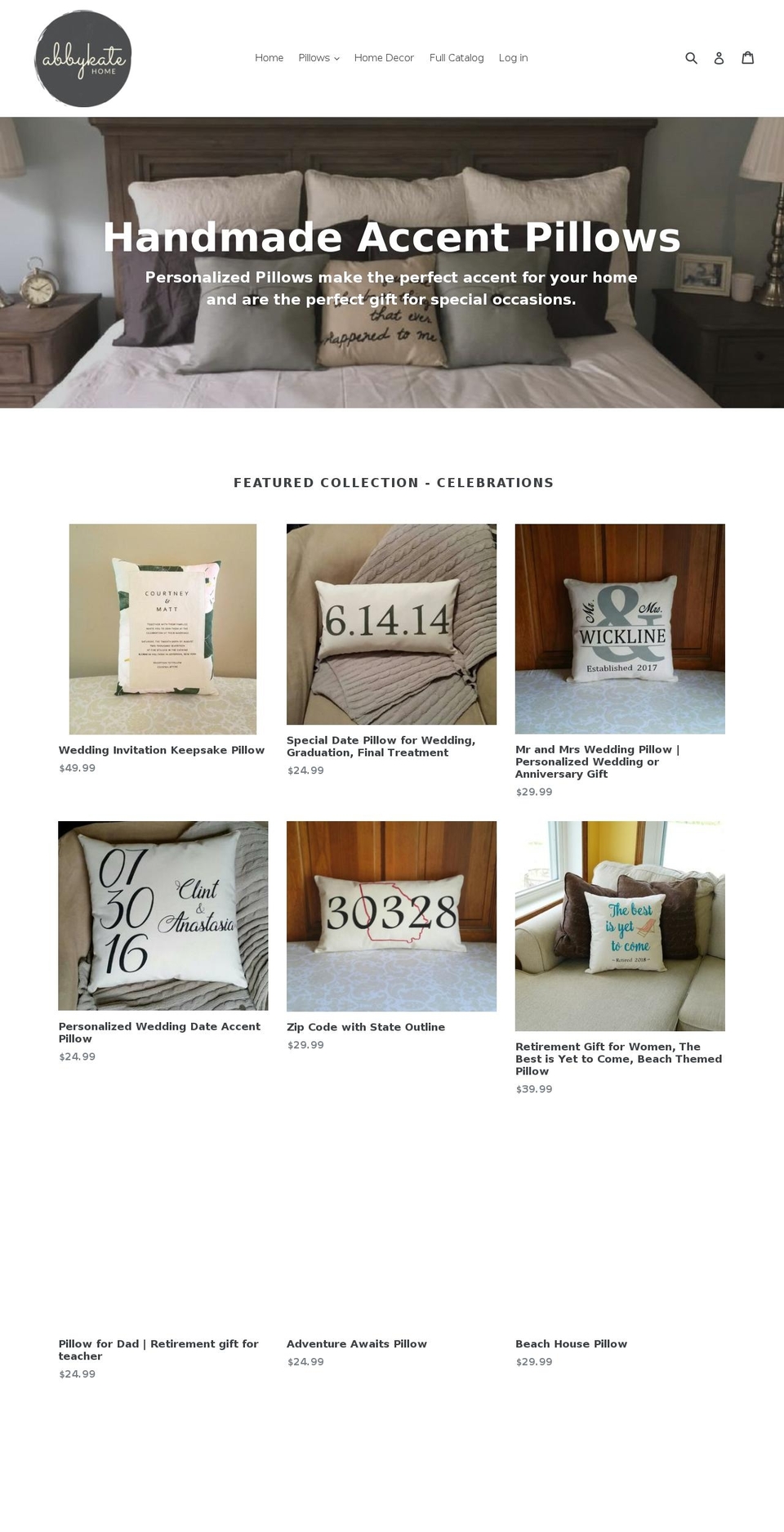 abbykatehome.com shopify website screenshot