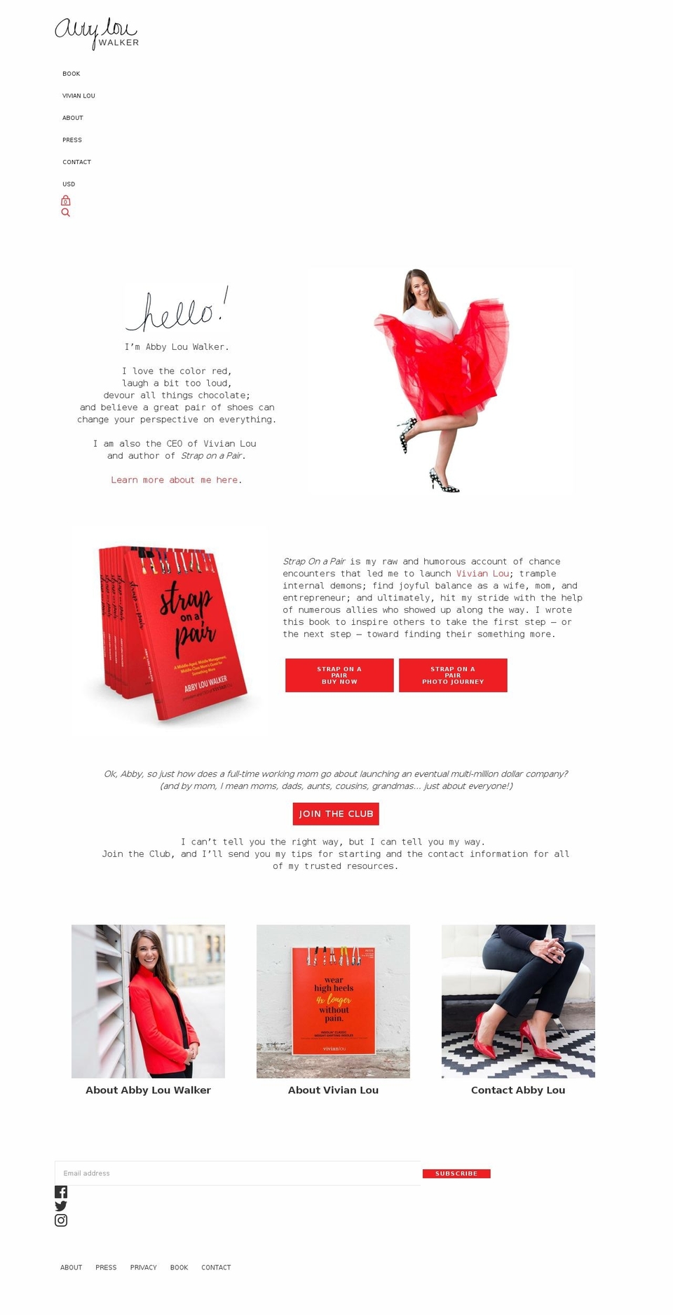 abbylouwalker.com — Shopify storefront screenshot