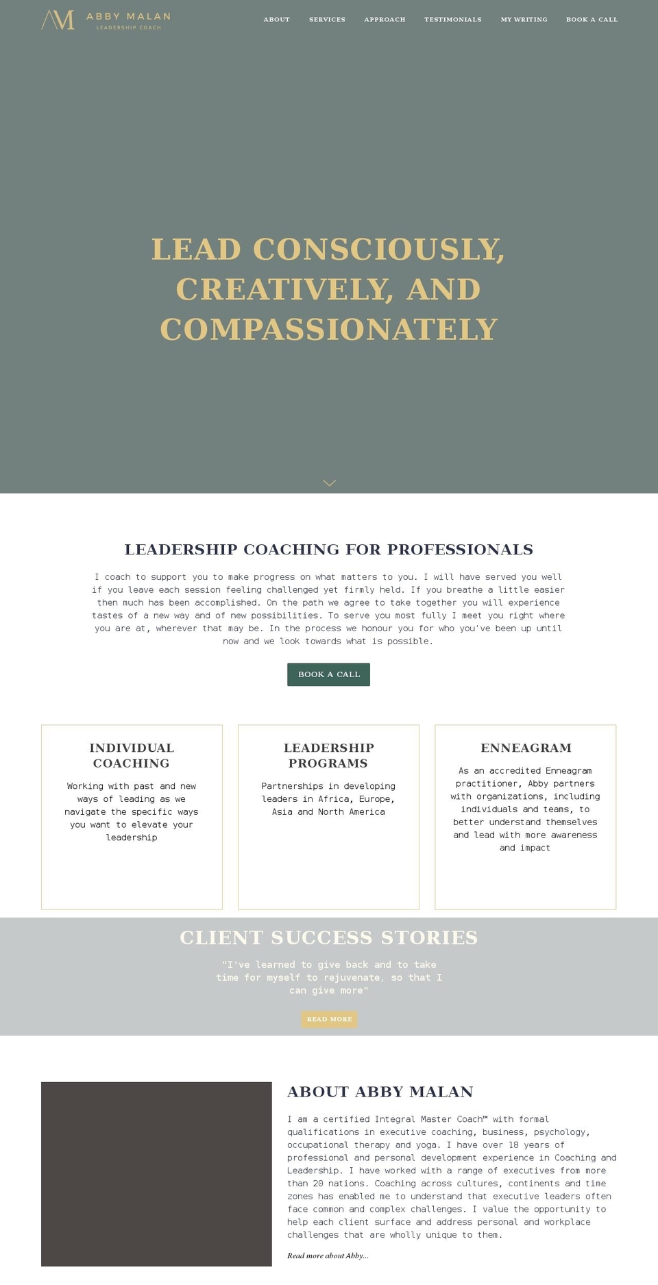 abbymalan.com shopify website screenshot