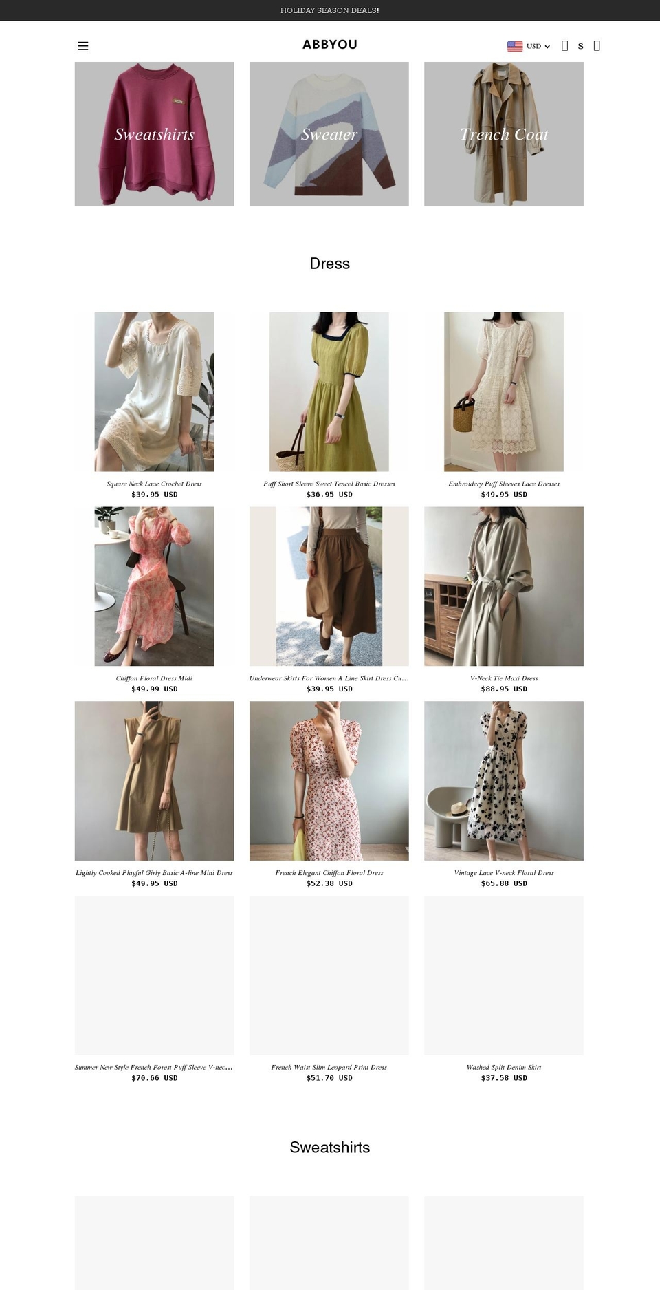abbyou.com shopify website screenshot