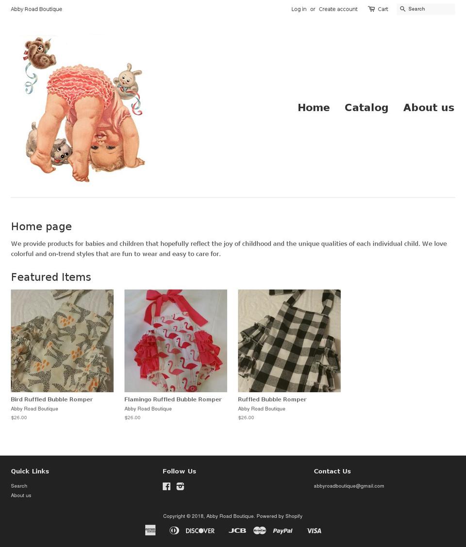 abbyroadboutique.com — Shopify storefront screenshot