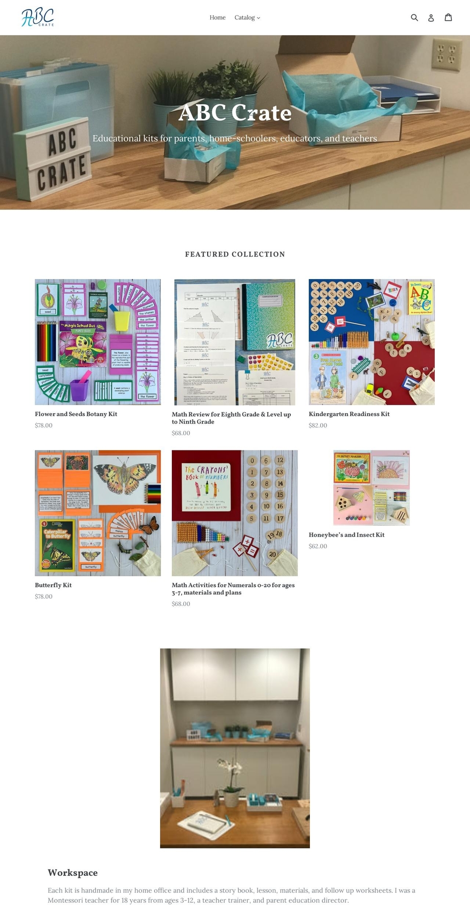 abc-crate.com shopify website screenshot