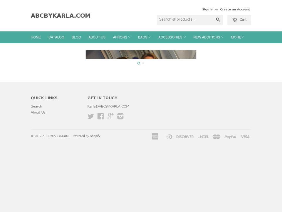 abcbykarla.com shopify website screenshot