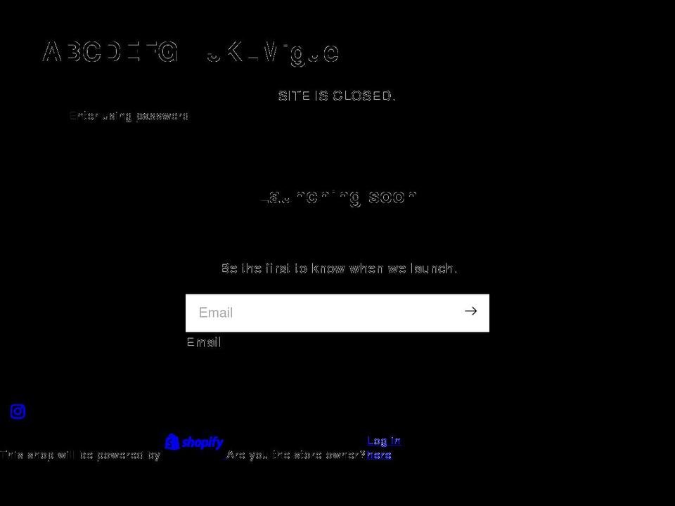 abcdefghijklmiguel.com shopify website screenshot