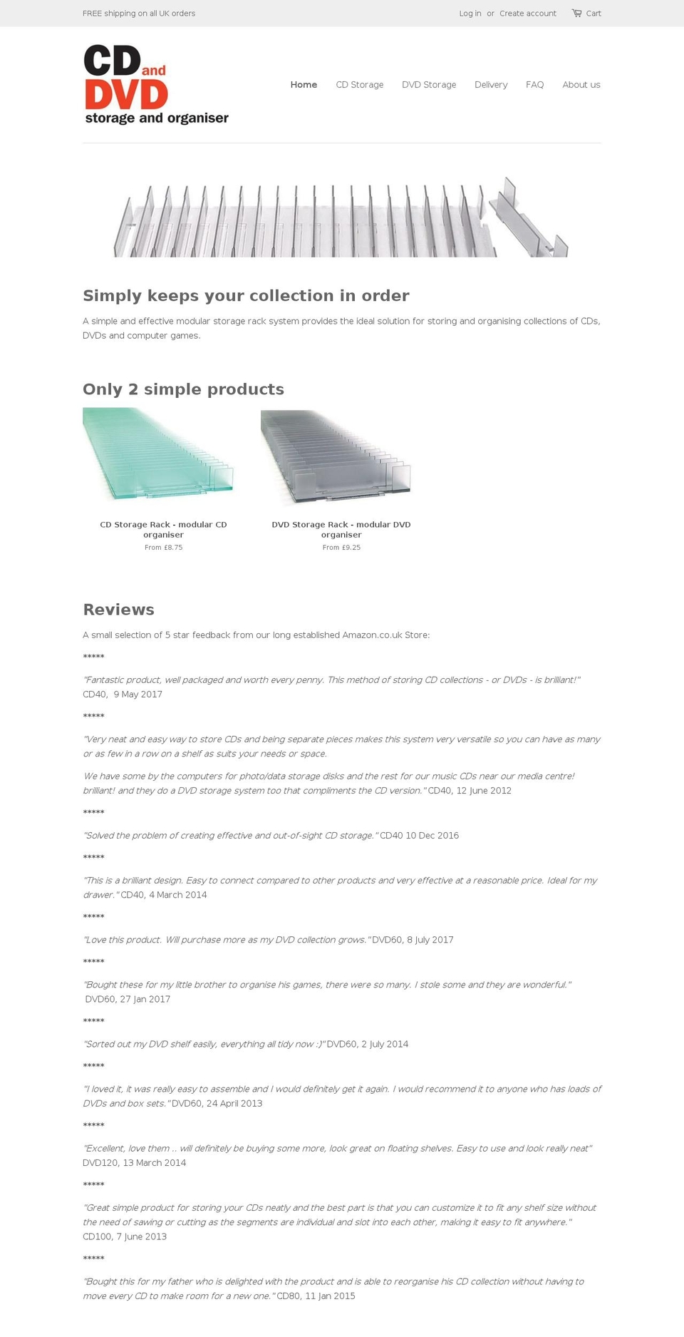 abcdvdstorage.com — Shopify storefront screenshot