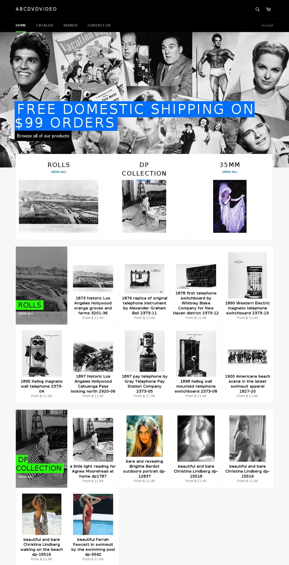 abcdvdvideo.myshopify.com shopify website screenshot