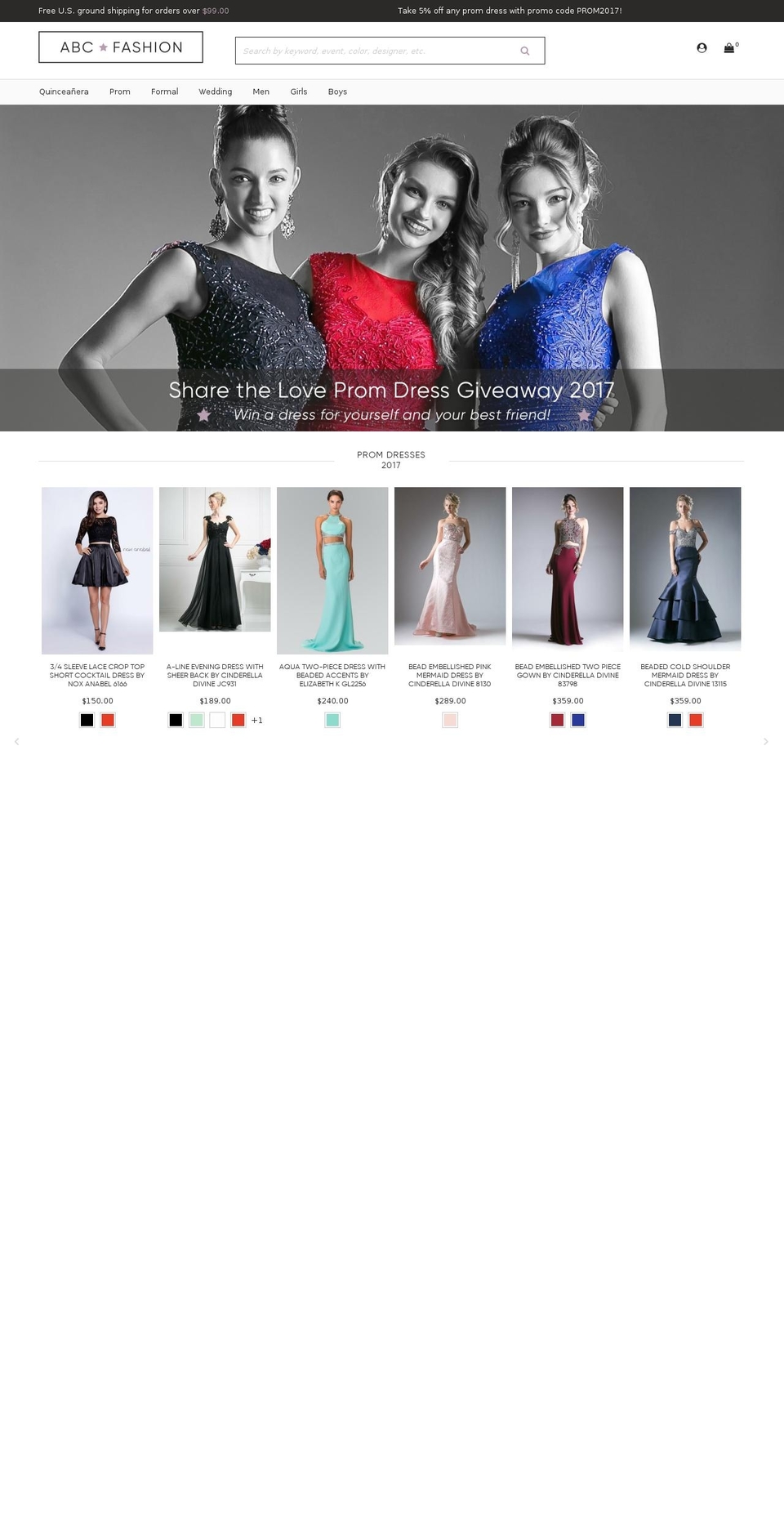 abcfashion.net shopify website screenshot