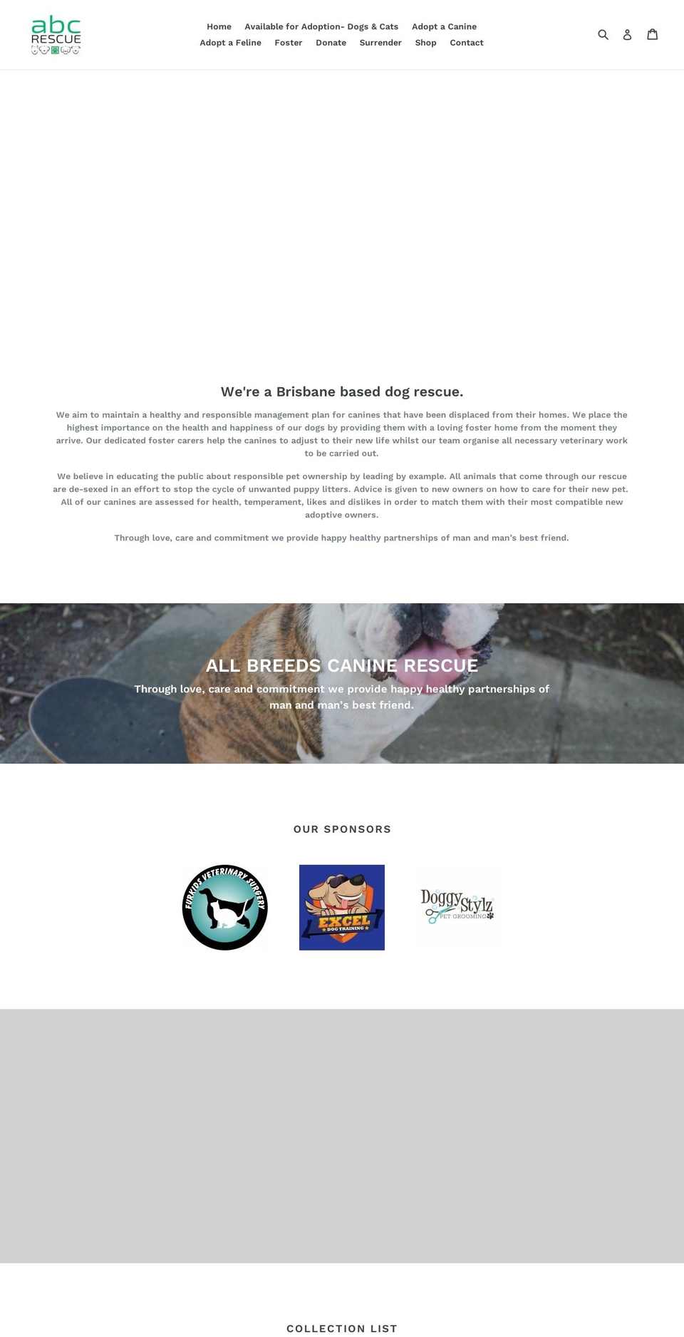 abcrescue.com.au shopify website screenshot