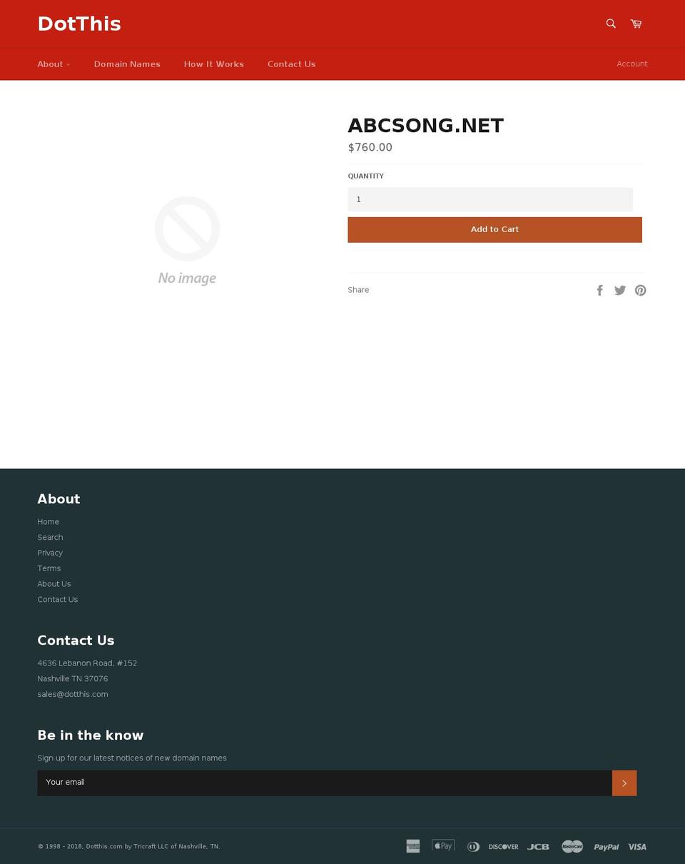abcsong.net shopify website screenshot