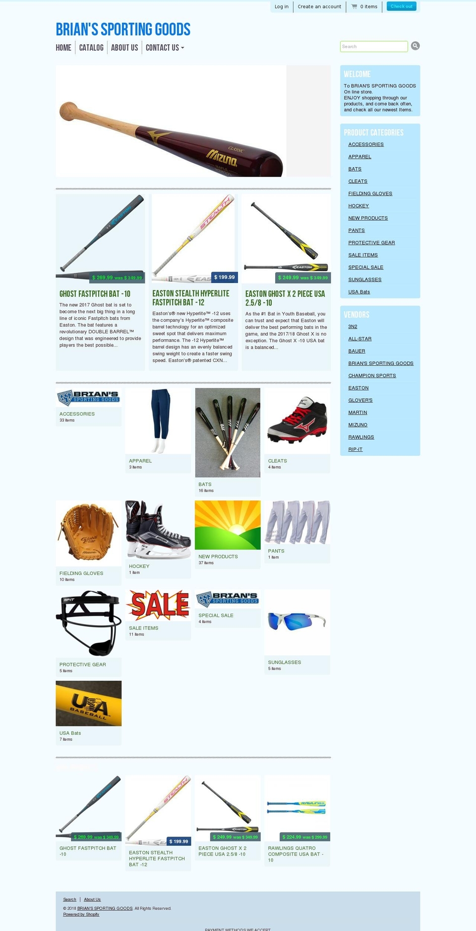 abcsportsstore.com — Shopify storefront screenshot
