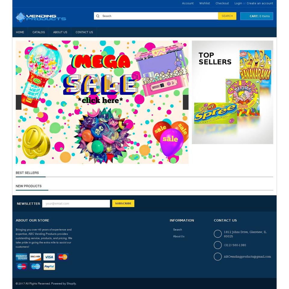 abcvp.com shopify website screenshot