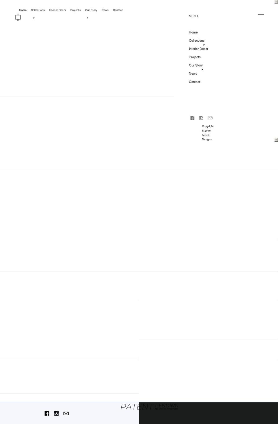 abdbdesigns.com shopify website screenshot