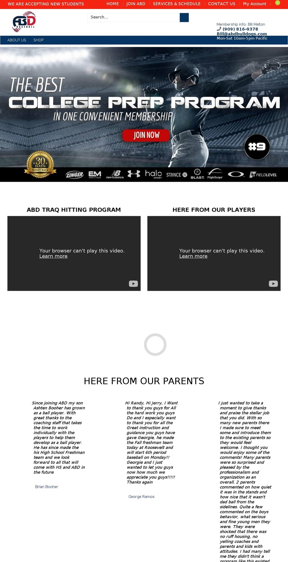 abdbulldogs.com shopify website screenshot