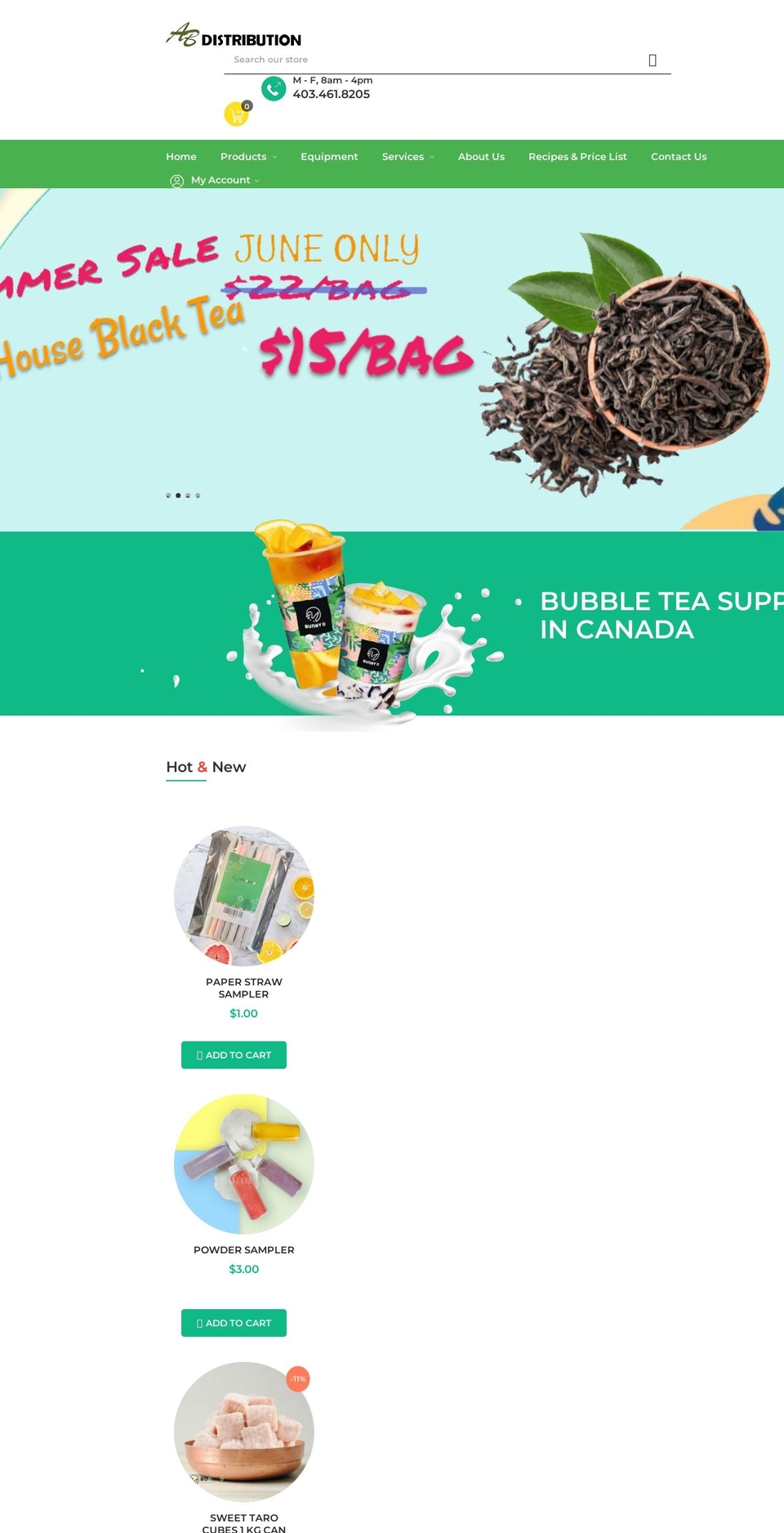 abdistribution.ca shopify website screenshot
