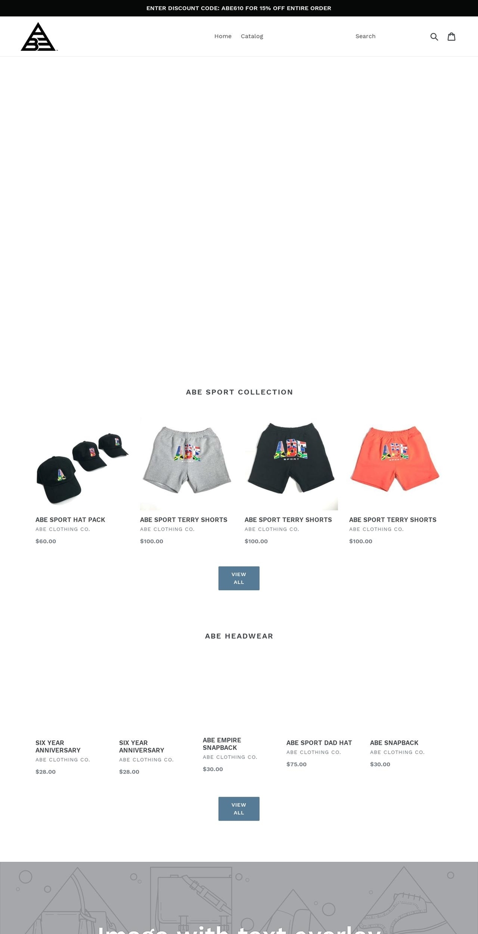 abe610.com — Shopify storefront screenshot