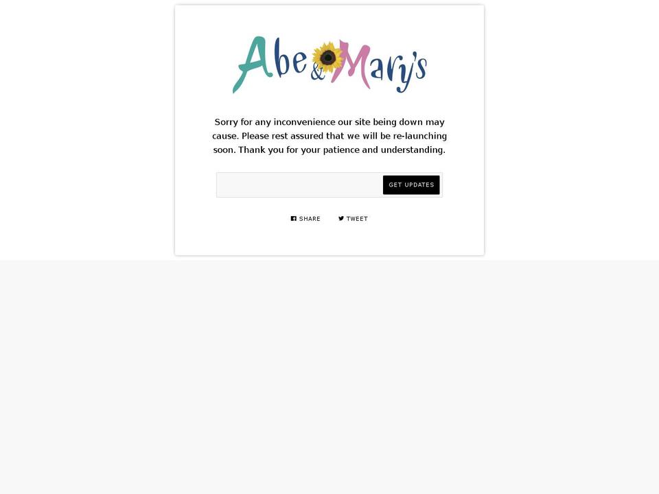 abeandmarys.com shopify website screenshot